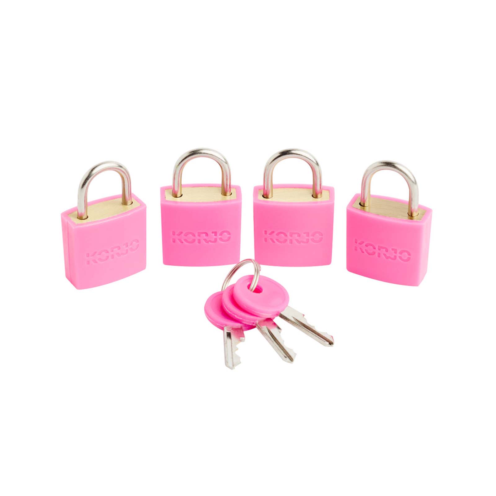 Korjo-Coloured-Luggage-Locks-Set-Pink