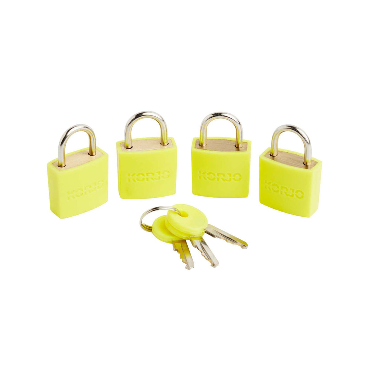 Korjo-Coloured-Luggage-Locks-Set-Yellow