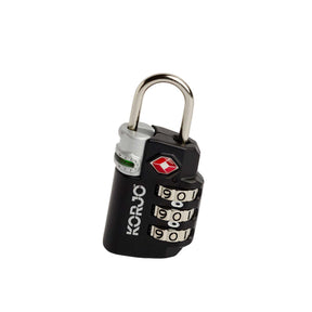 Korjo-TSA-Compliant-Indicator-Lock-Black