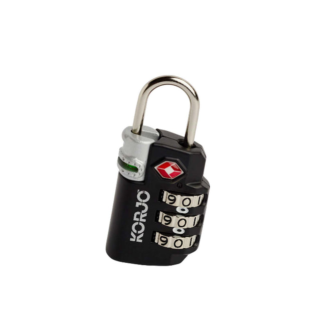 Korjo-TSA-Compliant-Indicator-Lock-Black