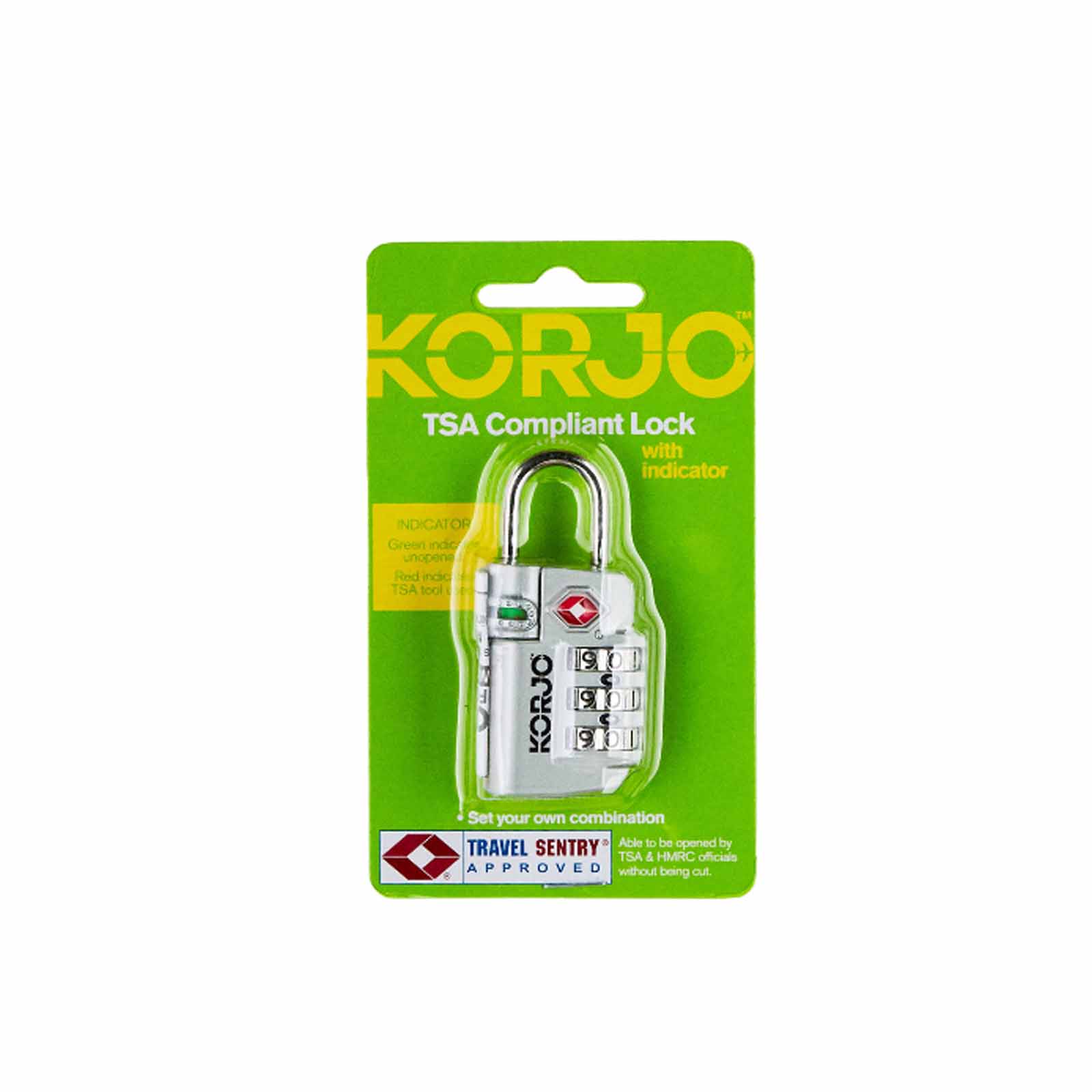 Korjo-TSA-Compliant-Indicator-Lock-Silver-Cover