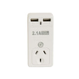 Korjo-Travel-Adaptor-2-USB-Port-Australia-To-Europe-Front