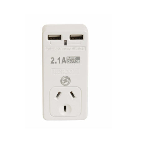 Korjo-Travel-Adaptor-2-USB-Port-Australia