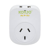 Korjo-Travel-Adaptor-Usb-Port-A-And-C-Australia-To-Europe-Socket