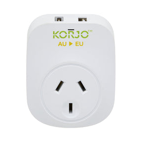 Korjo-Travel-Adaptor-Usb-Port-A-And-C-Australia-To-Europe-Socket