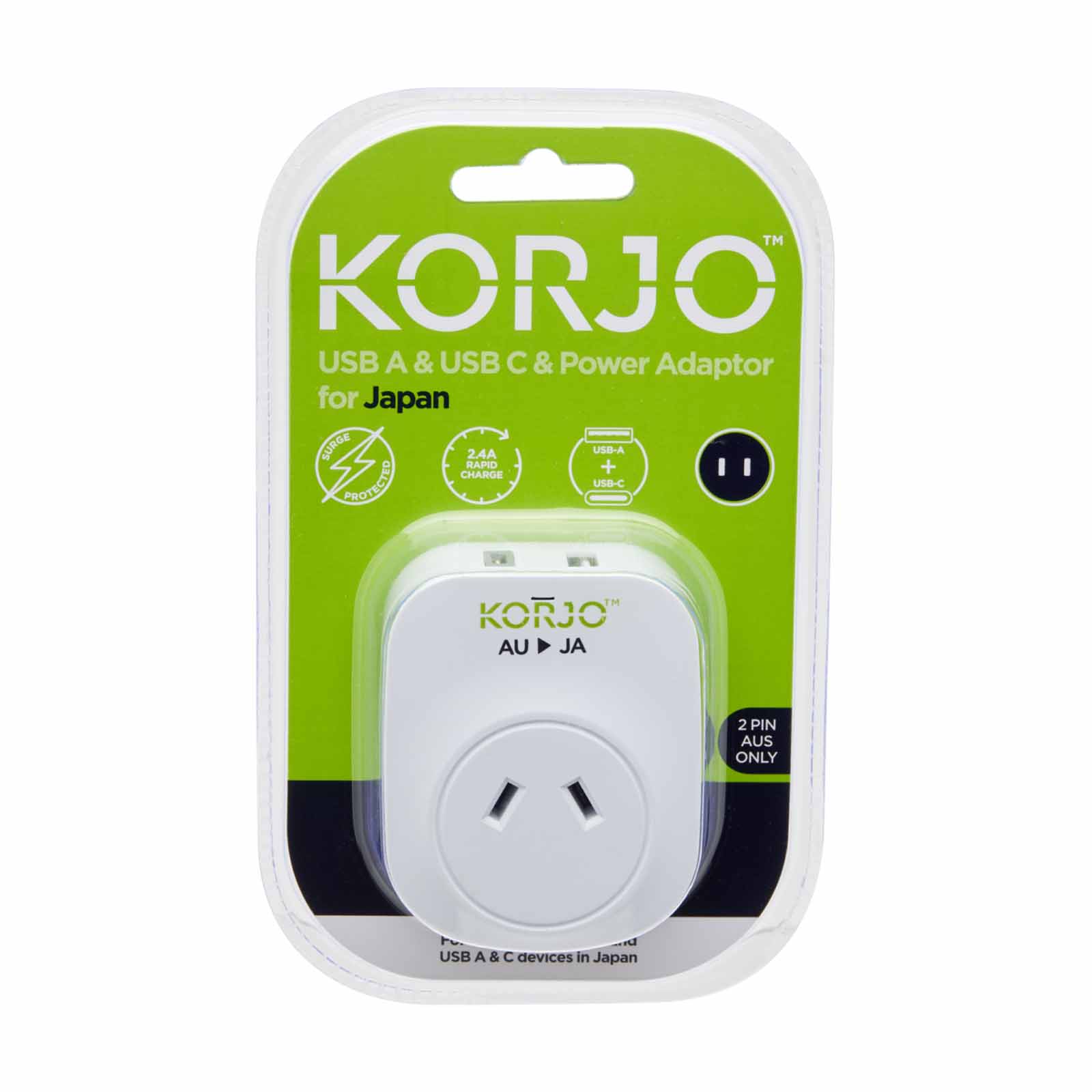 Korjo-Travel-Adaptor-Usb-Port-A-And-C-Australia-To-Japan-Package