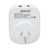 Korjo-Travel-Adaptor-Usb-Port-A-And-C-For-Australia-Plug