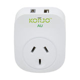 Korjo-Travel-Adaptor-Usb-Port-A-And-C-For-Australia-Socket