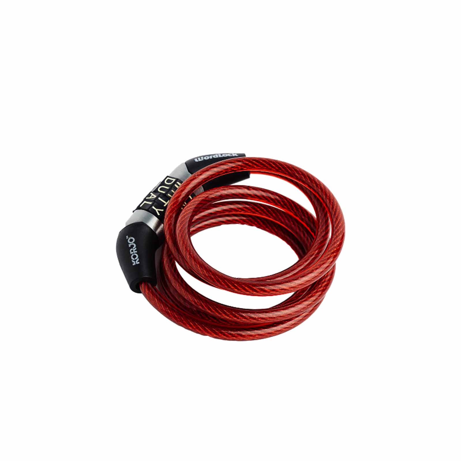 Korjo-Wordlock-Mini-Cable-Lock-Red