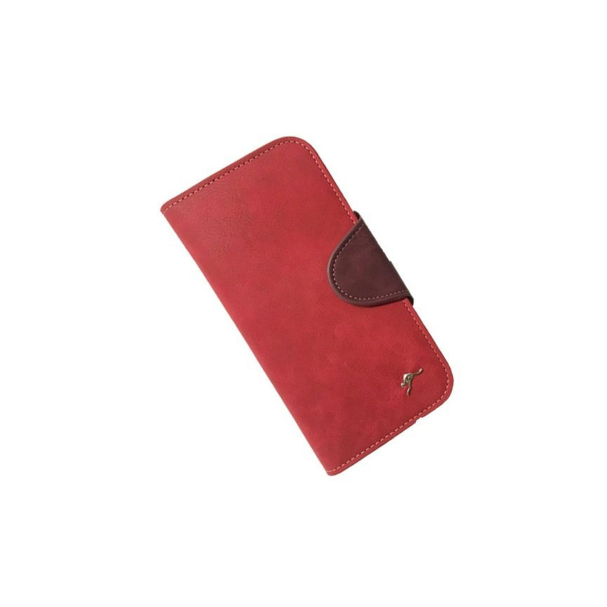 Ladies-Wallet-Two-Tone-Kangaroo-Badge-Red