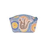 Leather-Purse-Medium-Kangaroo-In-Summer-Flowers-Aqua