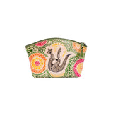 Leather-Purse-Medium-Kangaroo-In-Summer-Flowers-Green
