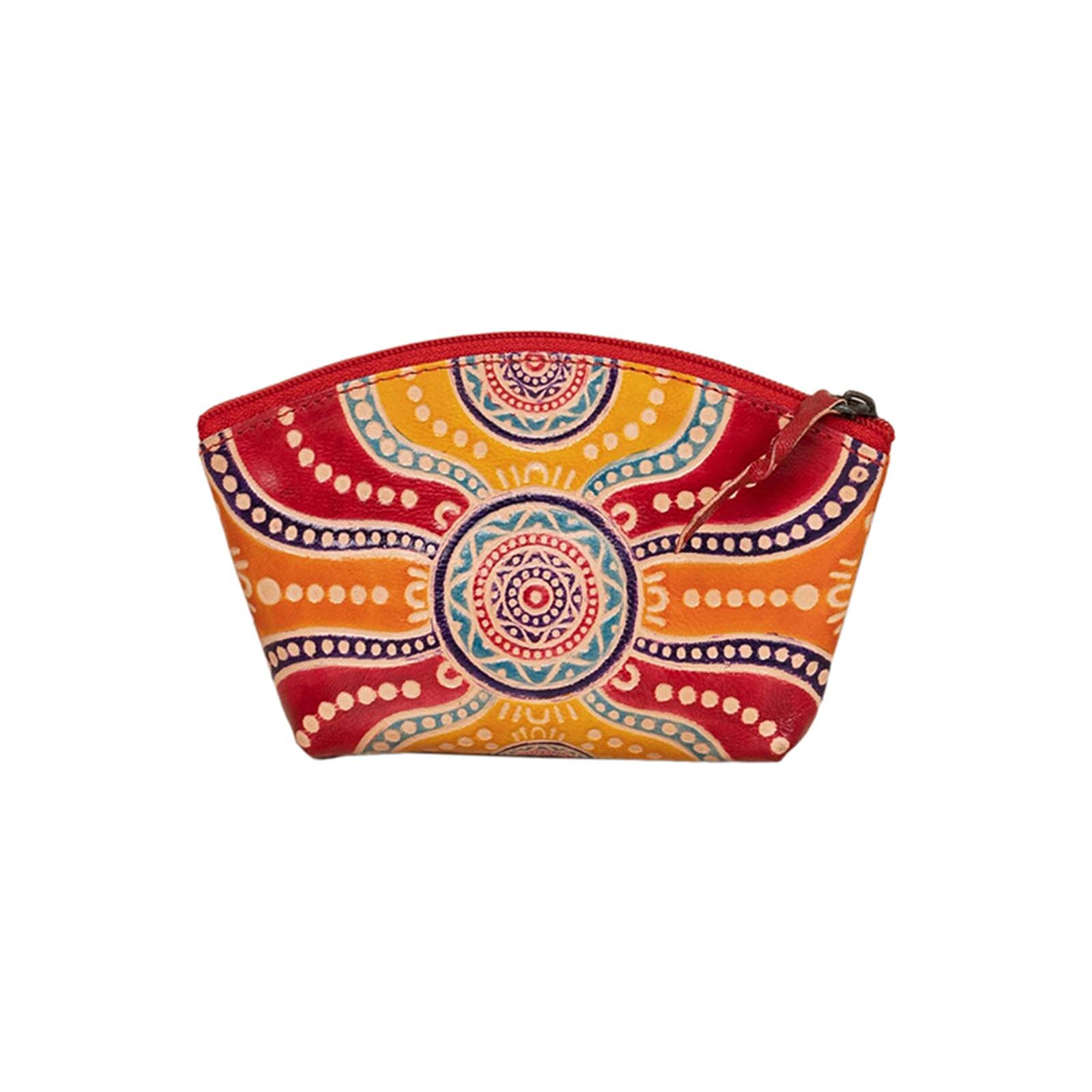 Leather-Purse-Medium-Source-Of-Life-Sunrise-Red