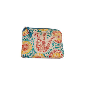 Leather-Purse-Rectangle-Kangaroo-In-Summer-Flowers-Aqua