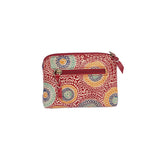 Leather-Purse-Rectangle-Kangaroo-In-Summer-Flowers-Red-Back