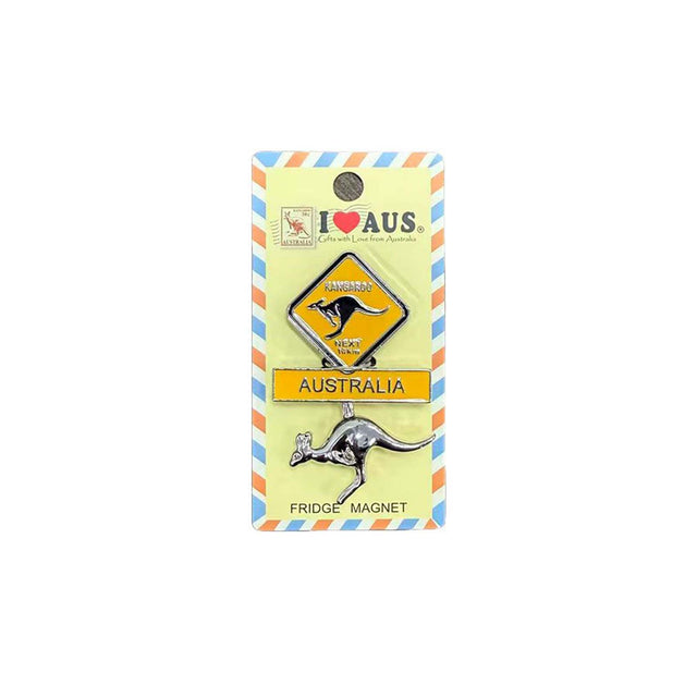 Magnet-Metal-Flying-Kangaroo-Road-Sign