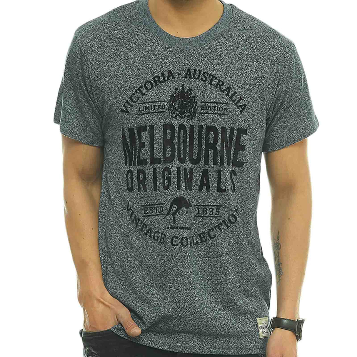 Melbourne-Originals-T-Shirt-Navy-Front