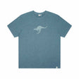 Mens-T-Shirt-Distressed-Kangaroo-Blue