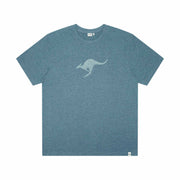 Mens-T-Shirt-Distressed-Kangaroo-Blue
