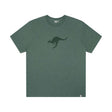 Mens-T-Shirt-Distressed-Kangaroo-Moss
