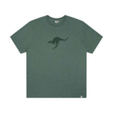 Mens-T-Shirt-Distressed-Kangaroo-Moss