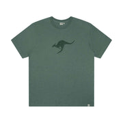 Mens-T-Shirt-Distressed-Kangaroo-Moss