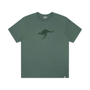 Mens-T-Shirt-Distressed-Kangaroo-Moss