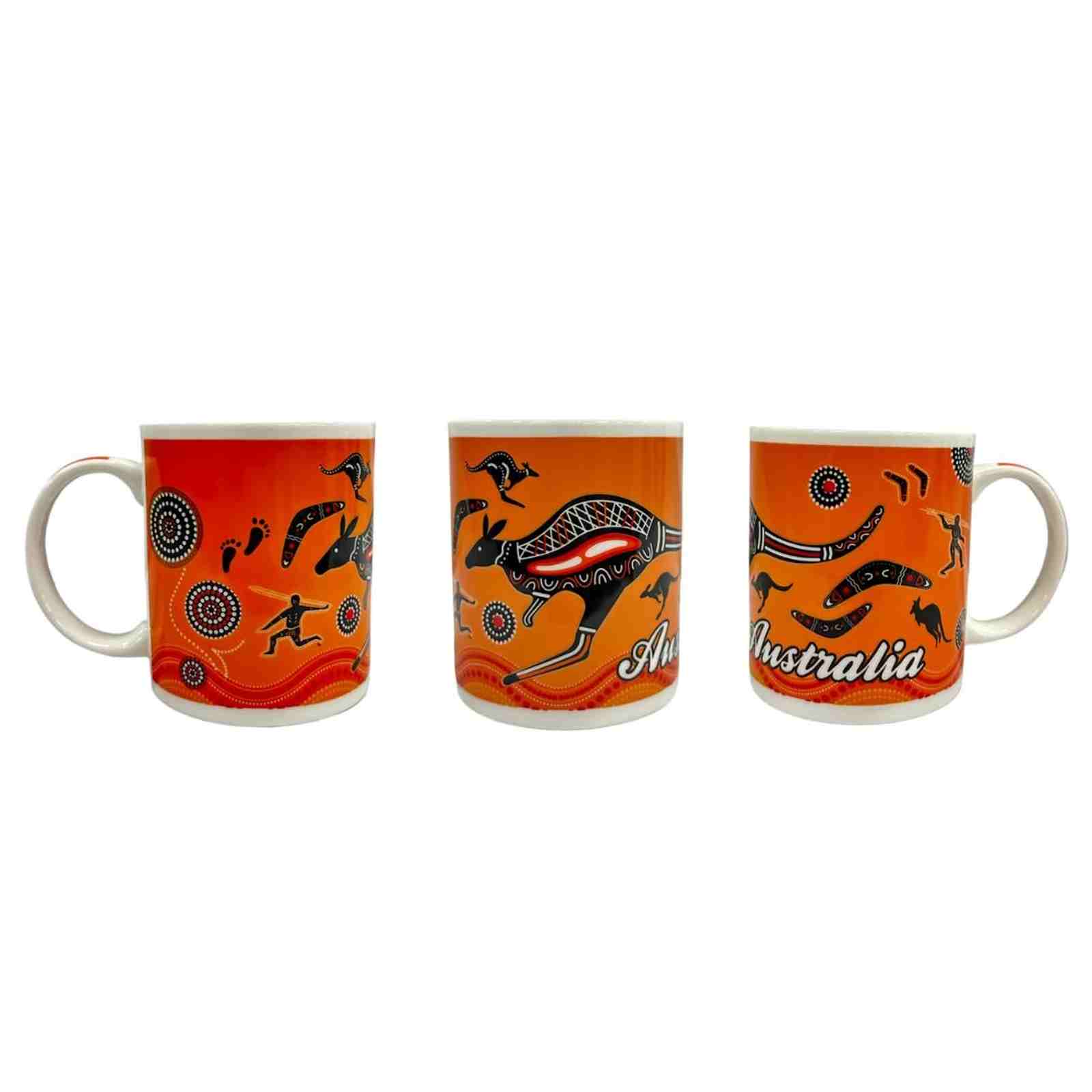 Mug-Orange-Aboriginal-Design