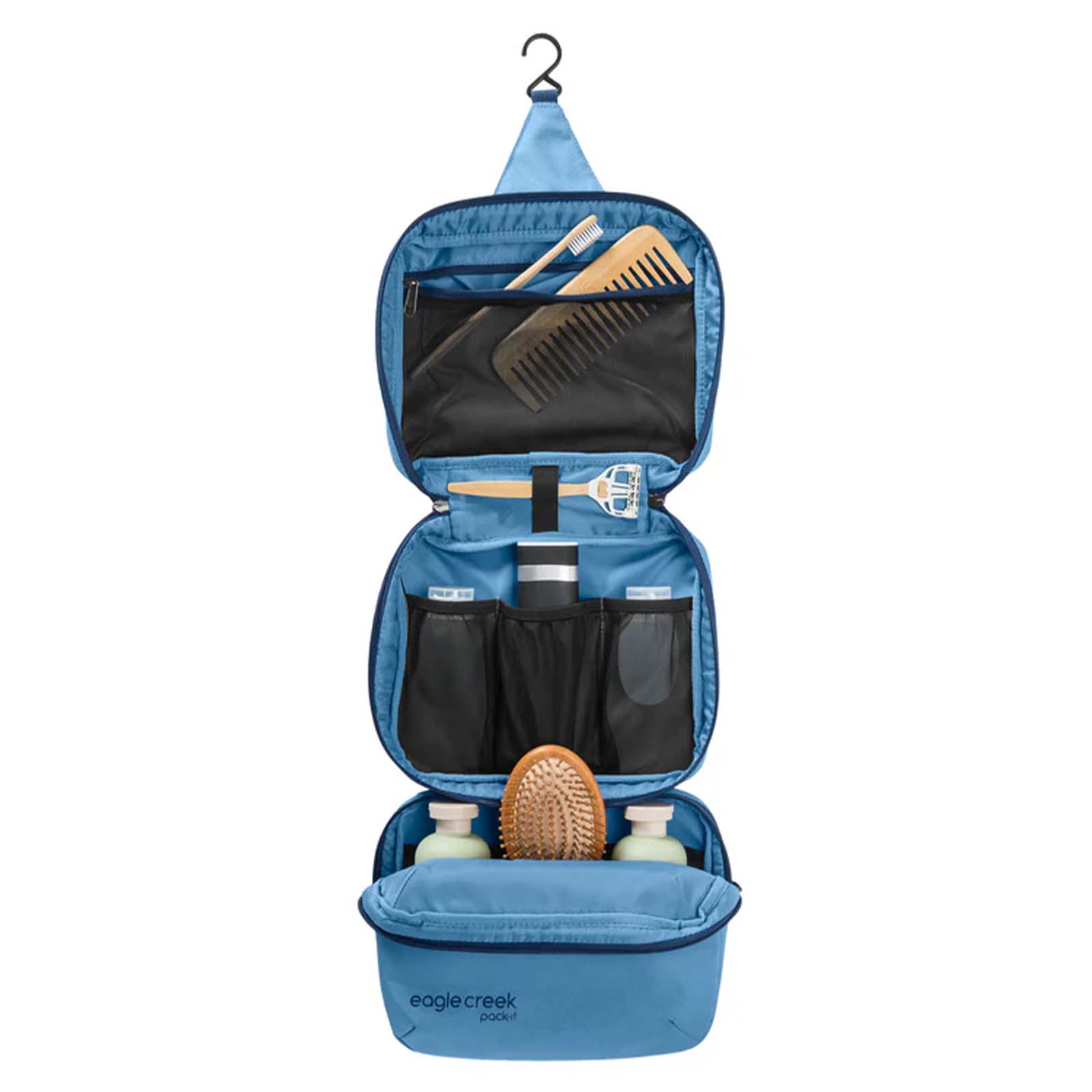 Pack-It-24-Trifold-Toiletry-Kit-Blue-Dawn-Open