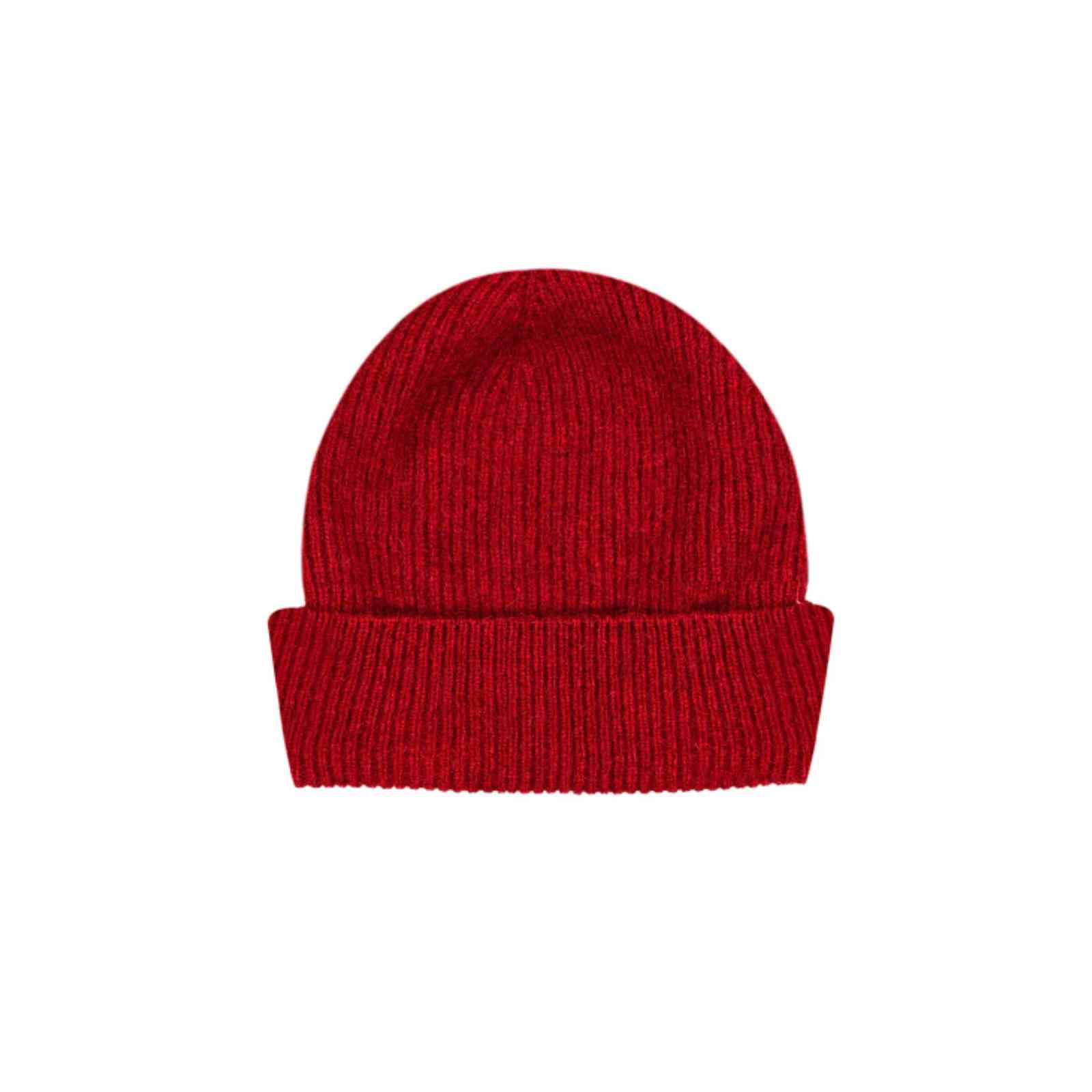 Possum-Merino-Fine-Rib-Hat-Red