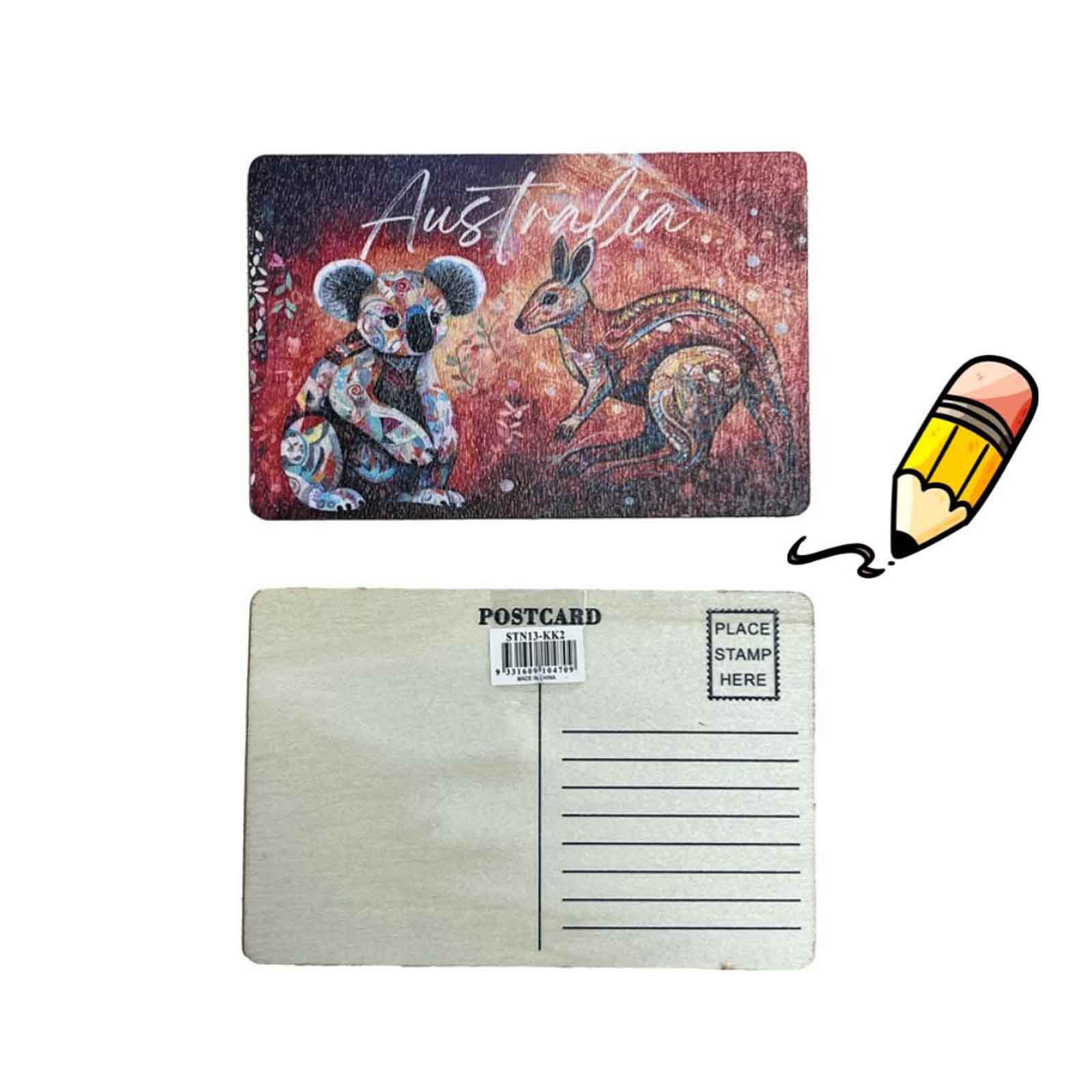 Postcard-Mdf-Kangaroo-Koala