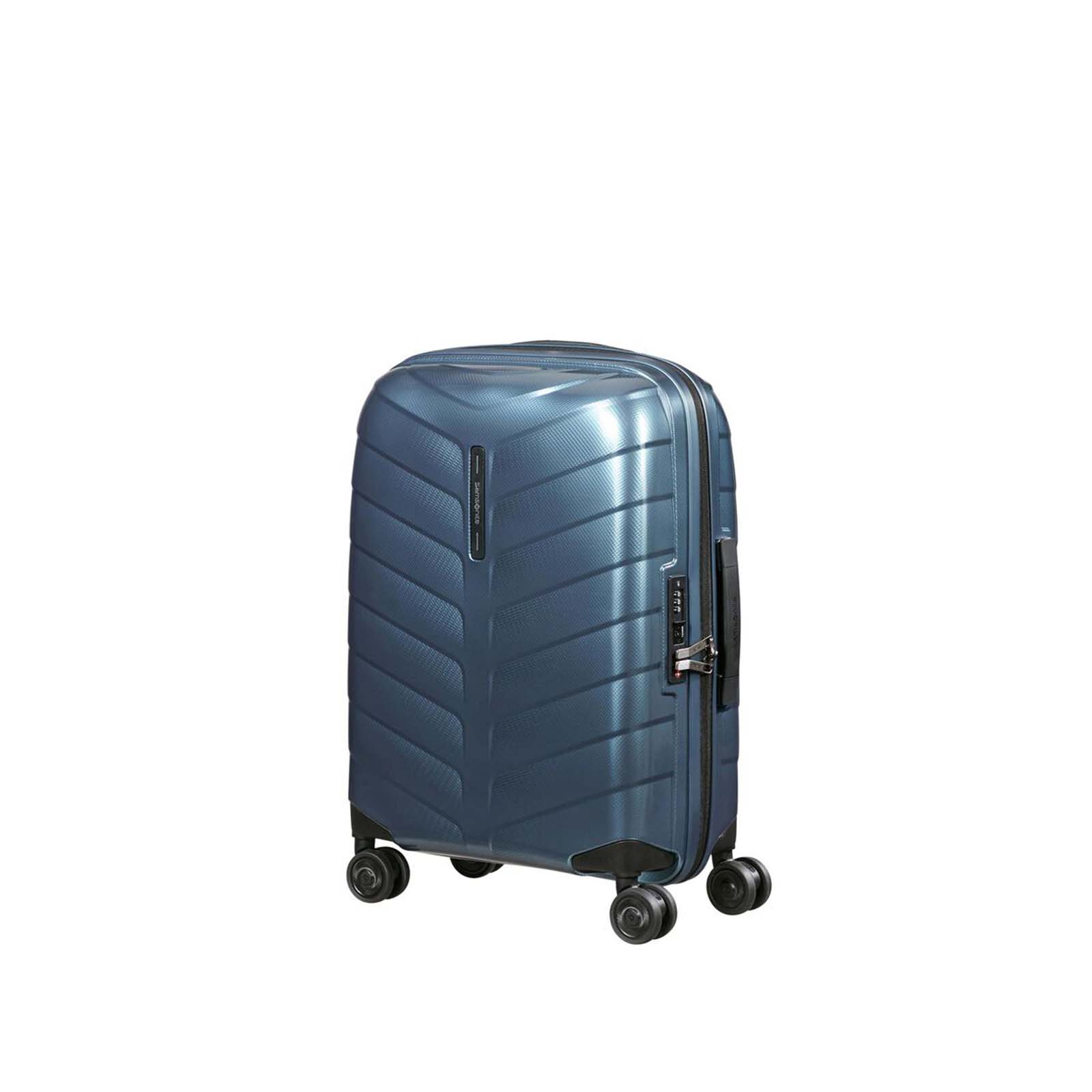 Samsonite-Attrix-55cm-Suitcase-Steel-Blue-Angle
