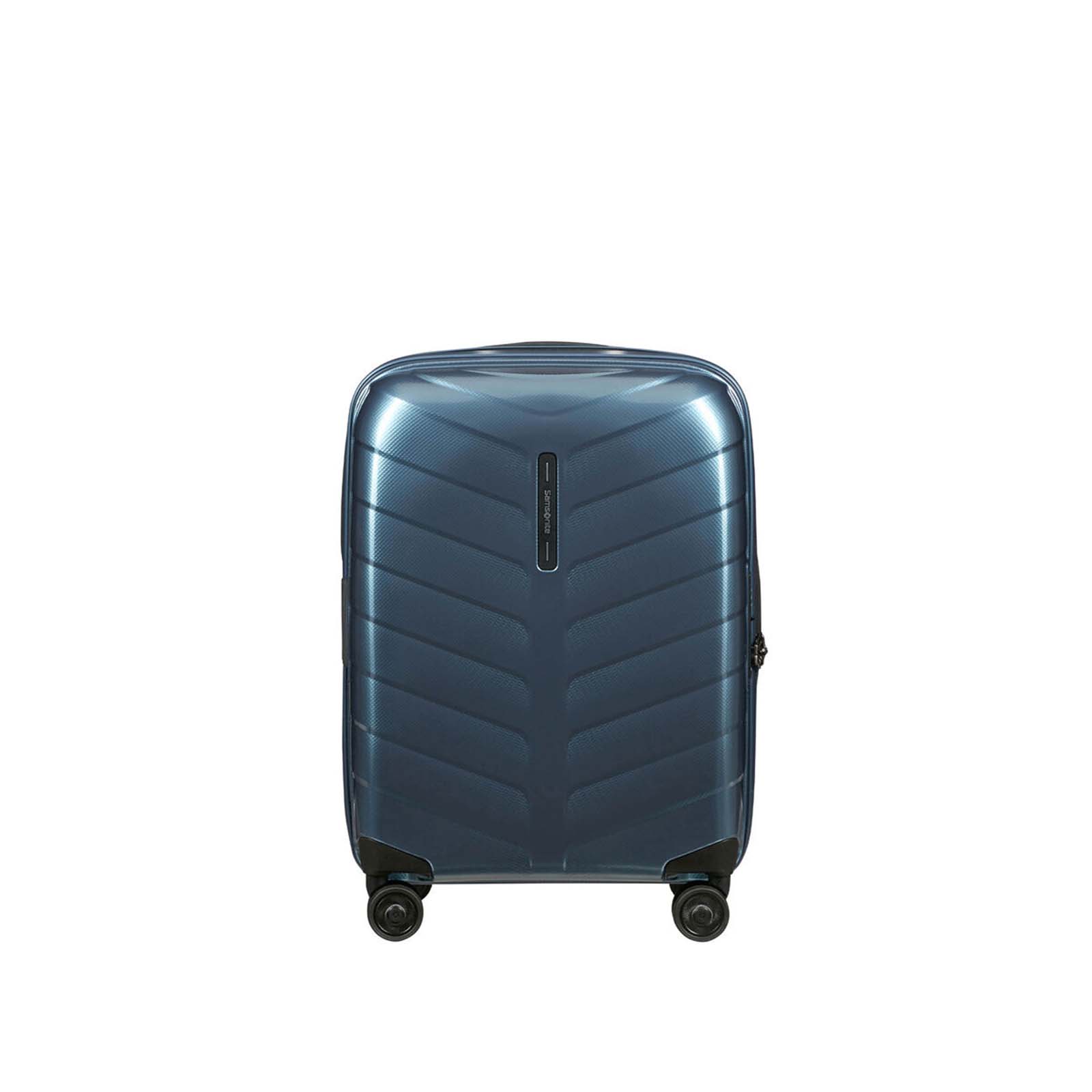 Samsonite-Attrix-55cm-Suitcase-Steel-Blue-Front