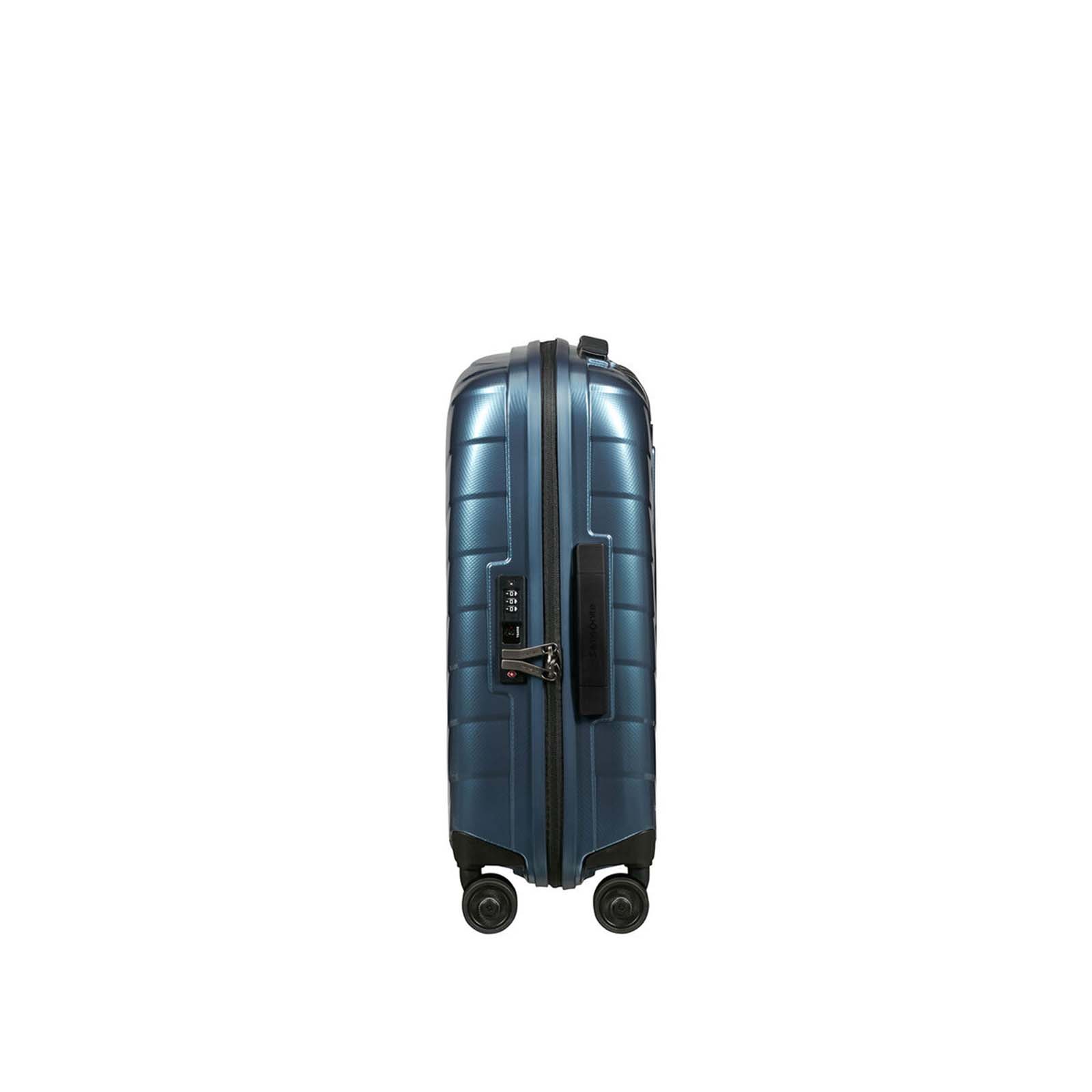 Samsonite-Attrix-55cm-Suitcase-Steel-Blue-Lock
