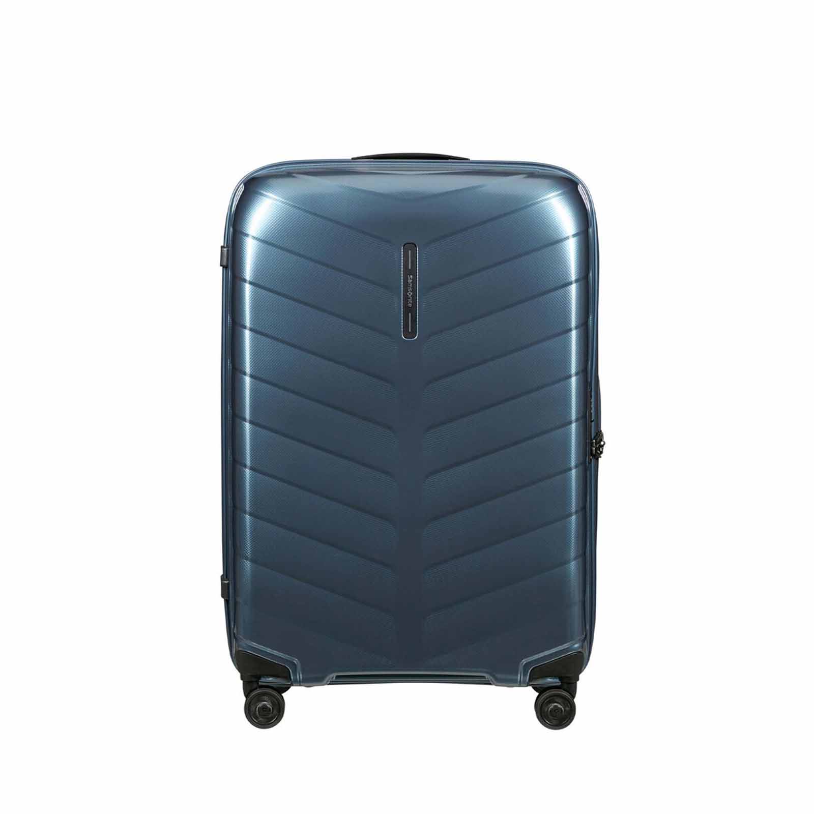 Samsonite-Attrix-75cm-Suitcase-Steel-Blue-Front