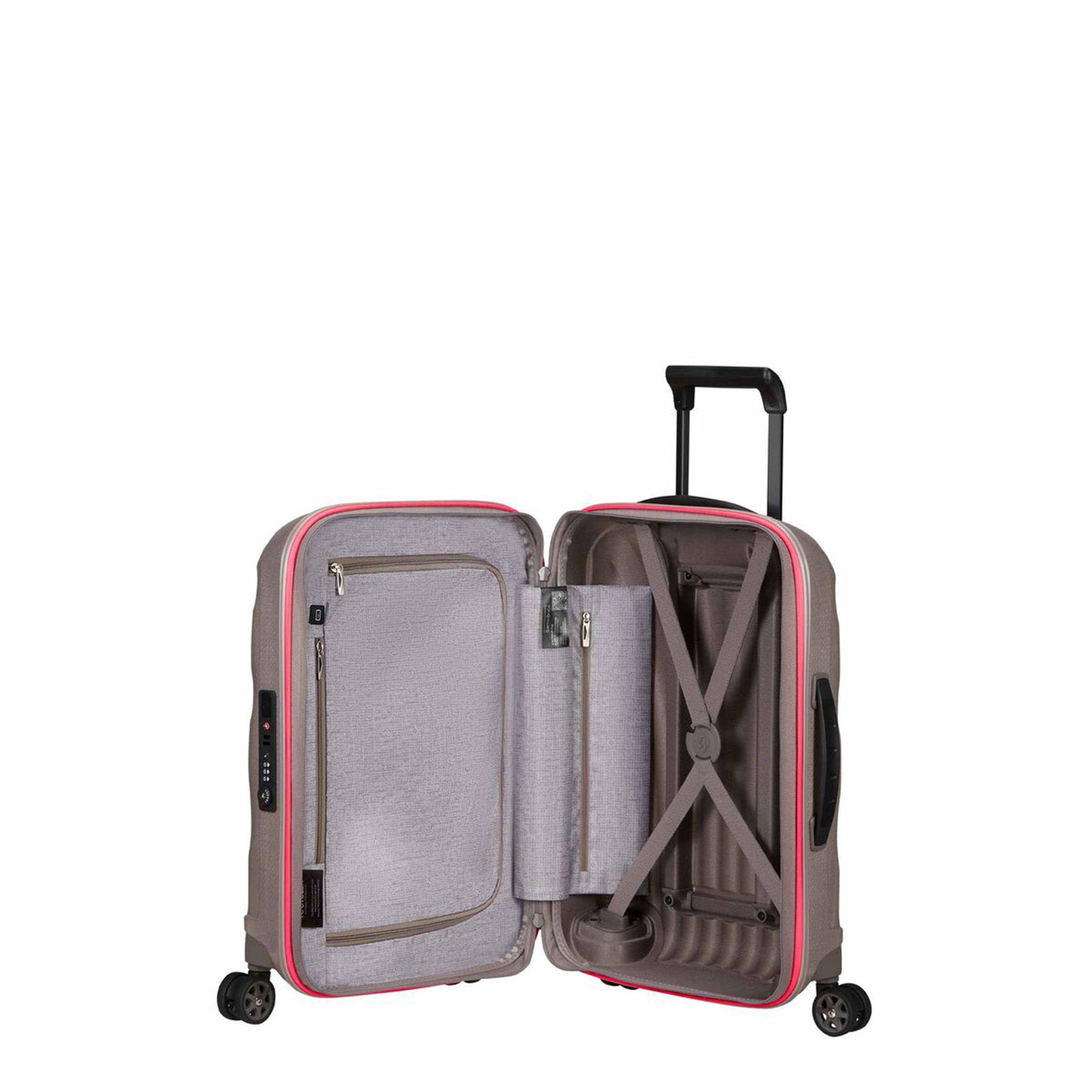 Samsonite-C-Lite-55cm-Exp-Suitcase-Pearl-Fuchsia-Open