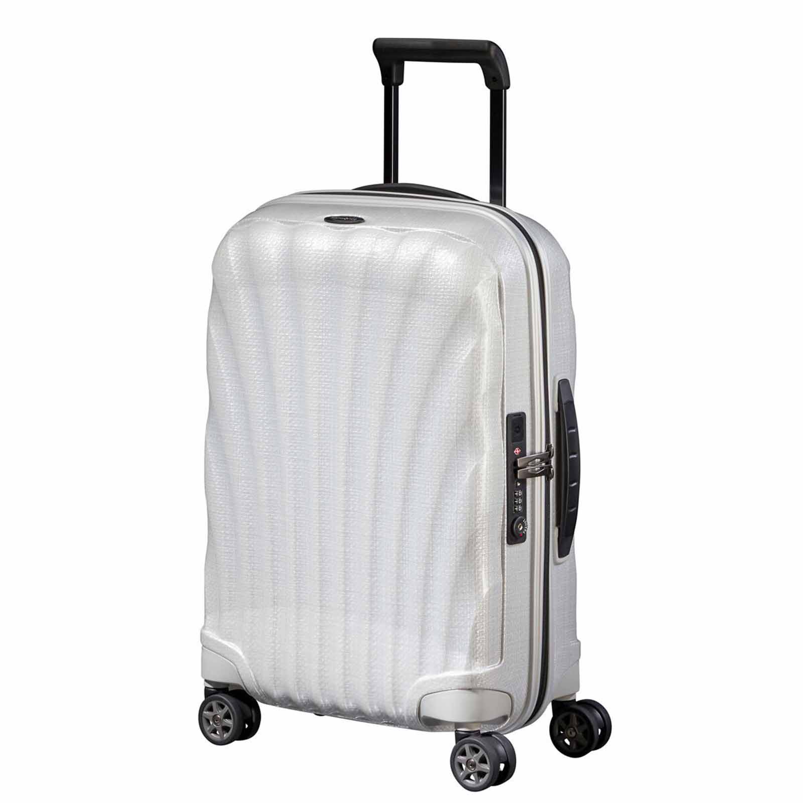 Samsonite-C-Lite-55cm-Suitcase-Midnight-Off-White-Front-Angle