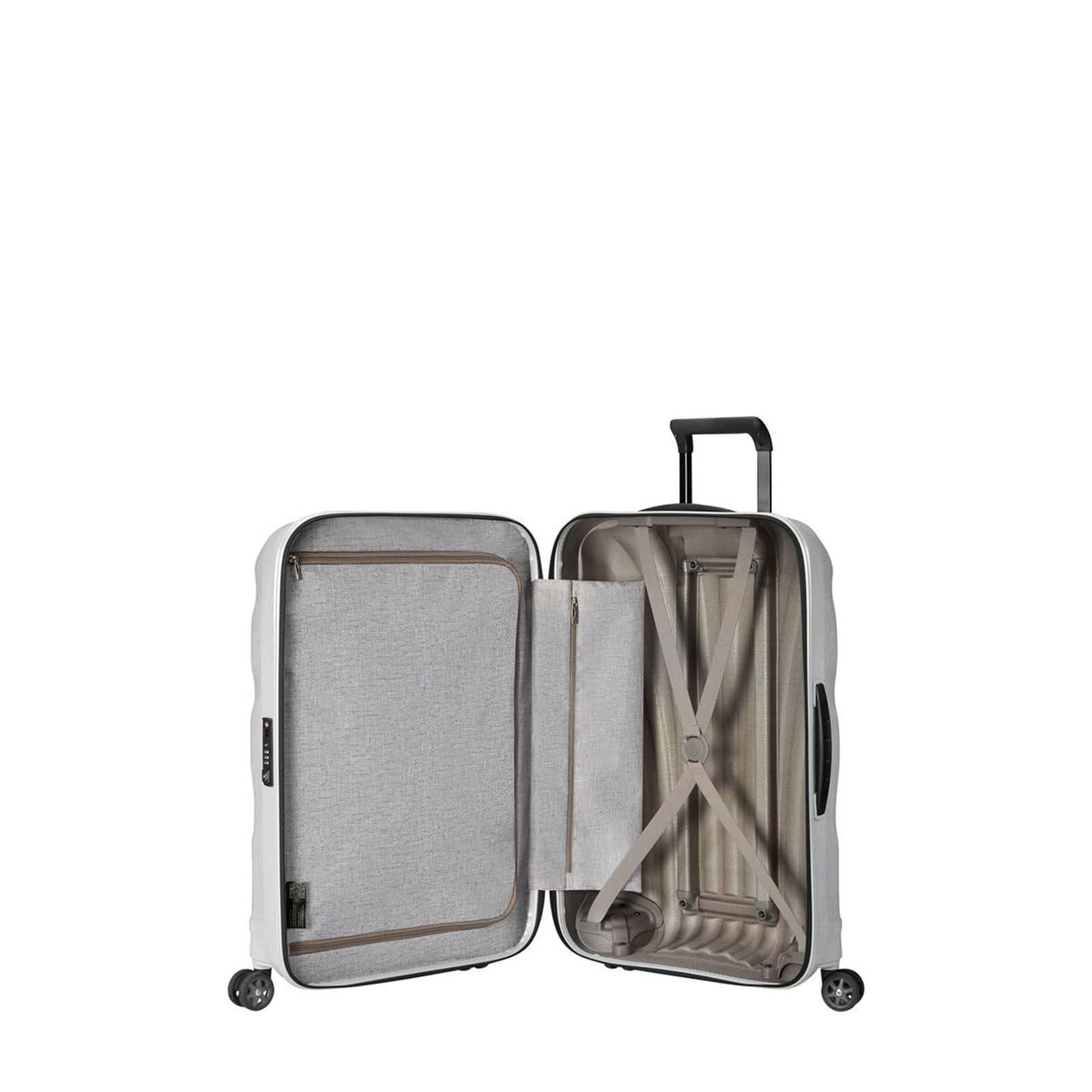 Samsonite-C-Lite-75cm-Suitcase-Midnight-Off-White-Open