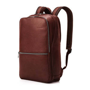 Samsonite-Classic-Leather-14-Inch-Laptop-Backpack-Mahogany-Front-Angle