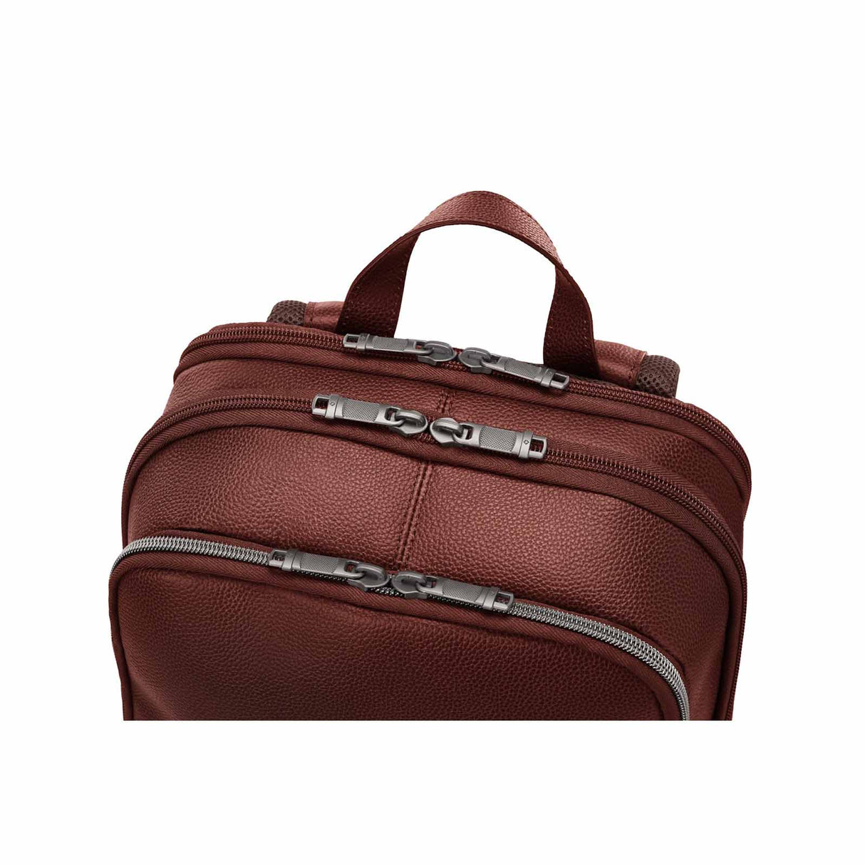 Samsonite-Classic-Leather-14-Inch-Laptop-Backpack-Mahogany-Top-Detail
