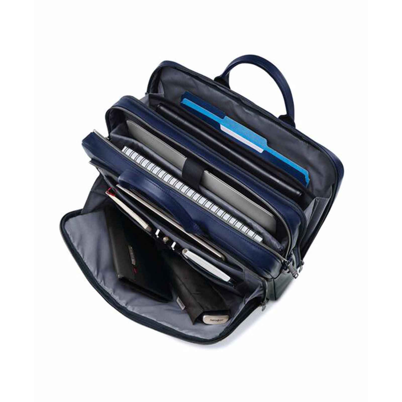 Samsonite-Classic-Leather-15.6-Inch-Top-Loader-Navy-Top