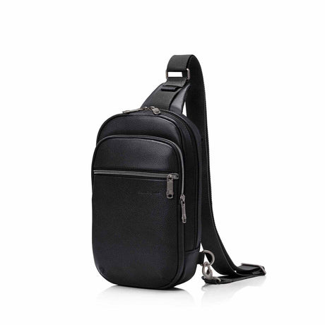 Samsonite-Classic-Leather-Sling-Bag-Black-Angle