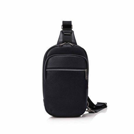 Samsonite-Classic-Leather-Sling-Bag-Black-Front