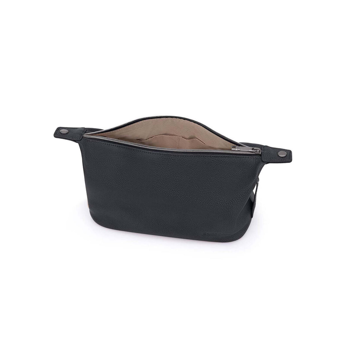 Samsonite-Classic-Leather-Wash-Bag-Black-Open