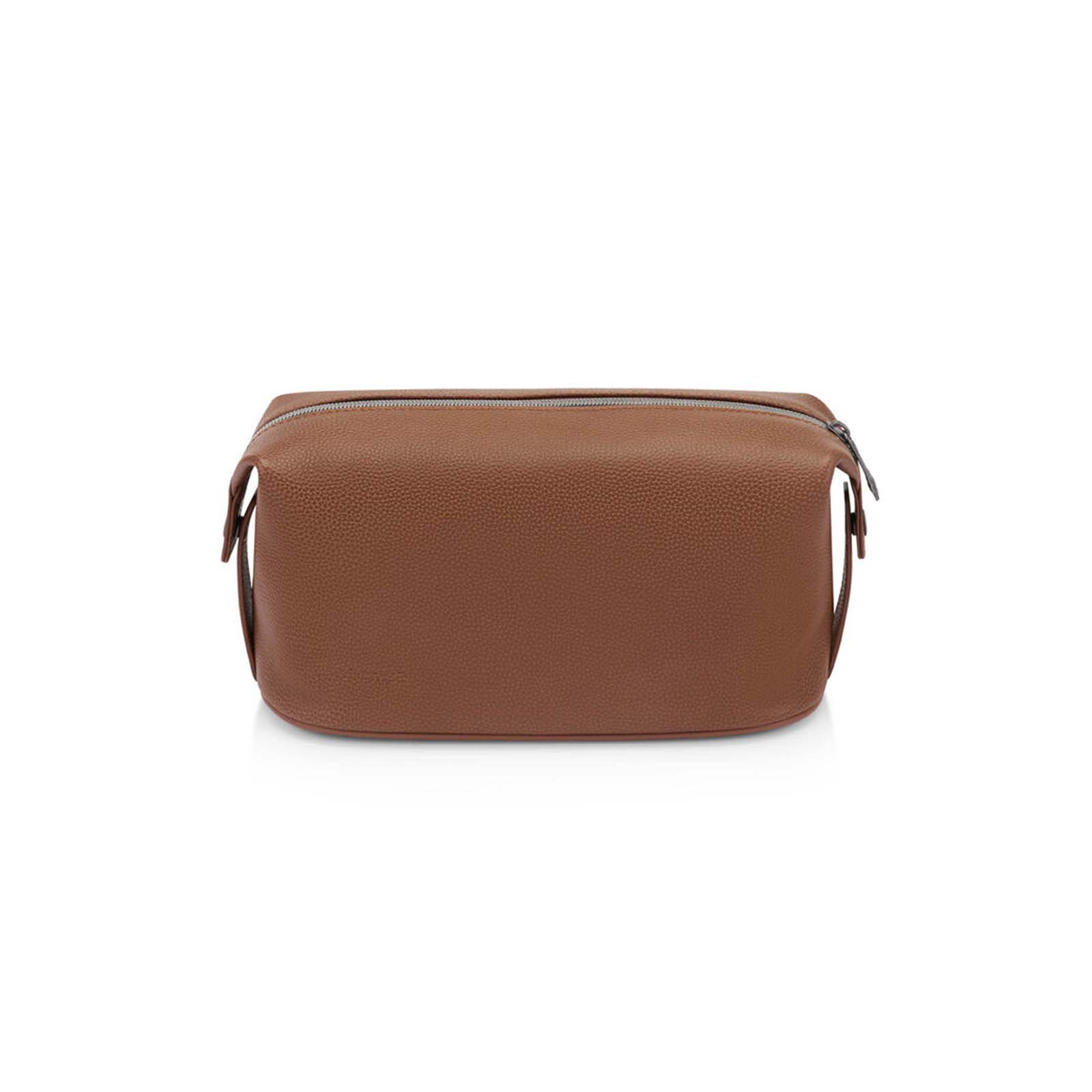 Samsonite-Classic-Leather-Wash-Bag-Cognac-Front