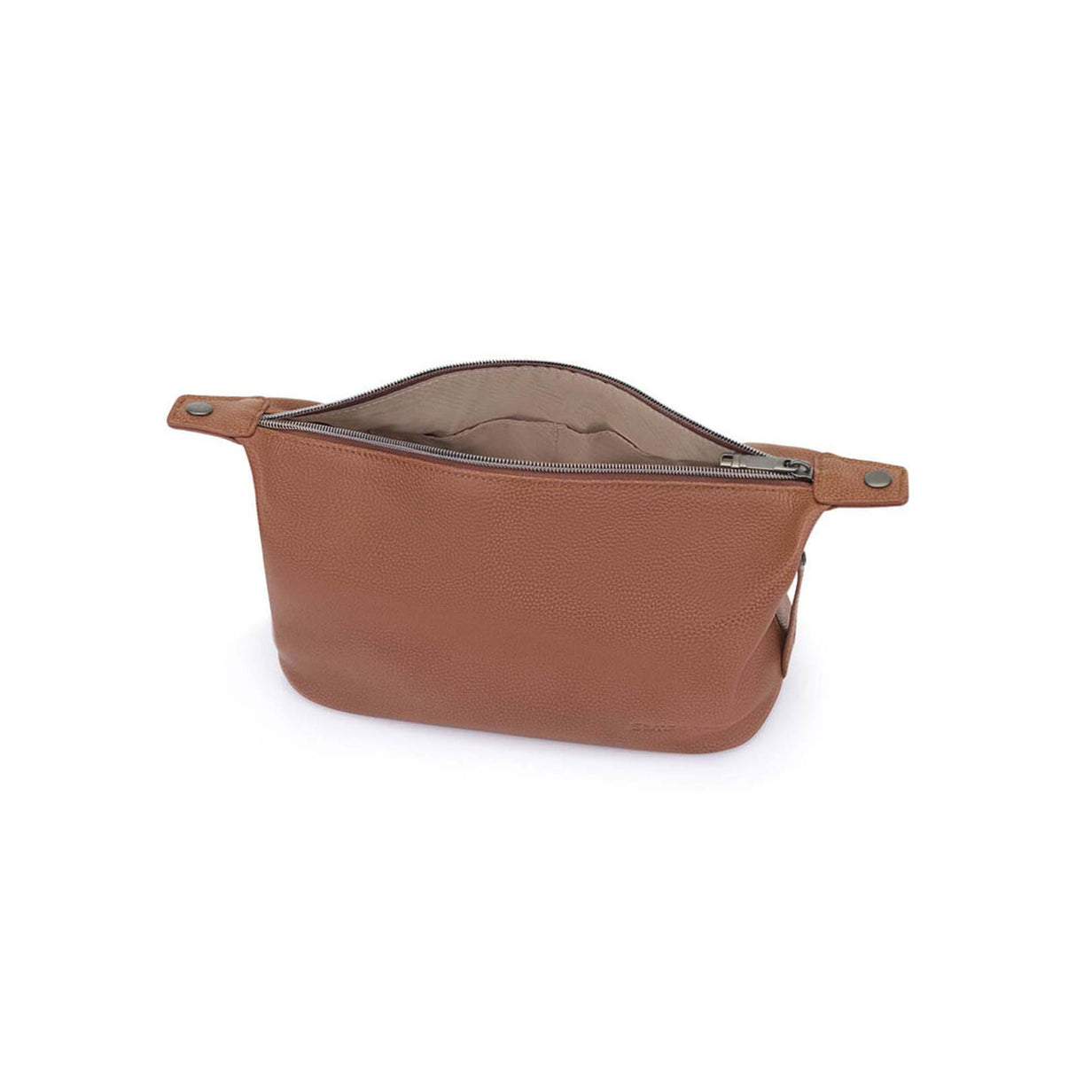 Samsonite-Classic-Leather-Wash-Bag-Cognac-Open
