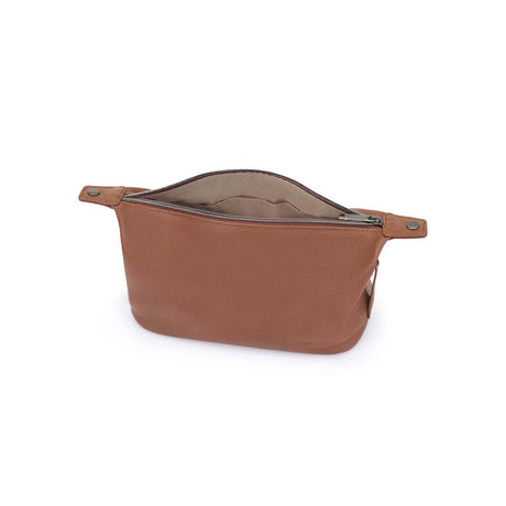 Samsonite-Classic-Leather-Wash-Bag-Cognac-Open