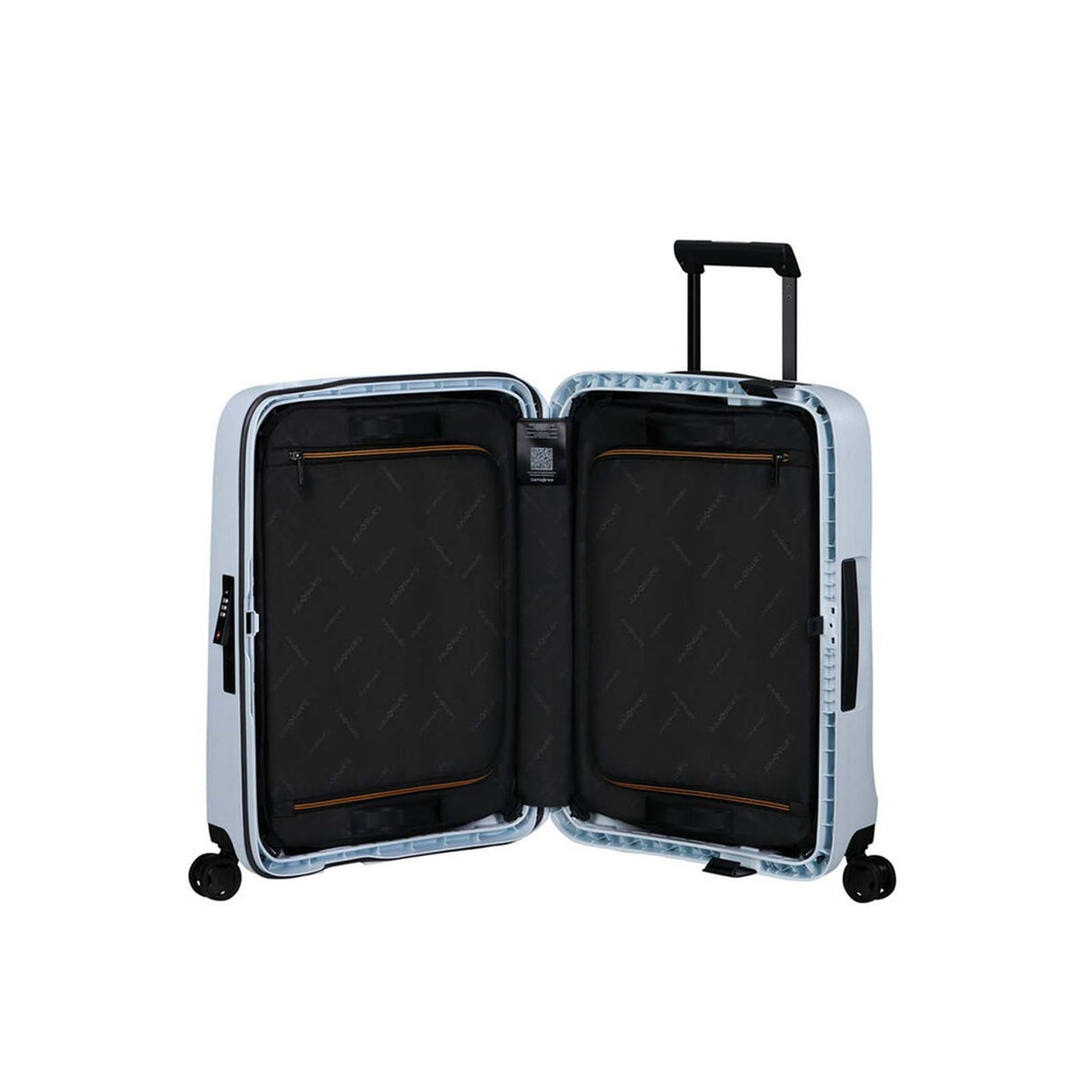 Samsonite-Essens-55cm-Carry-On-Suitcase-Glacier-Open