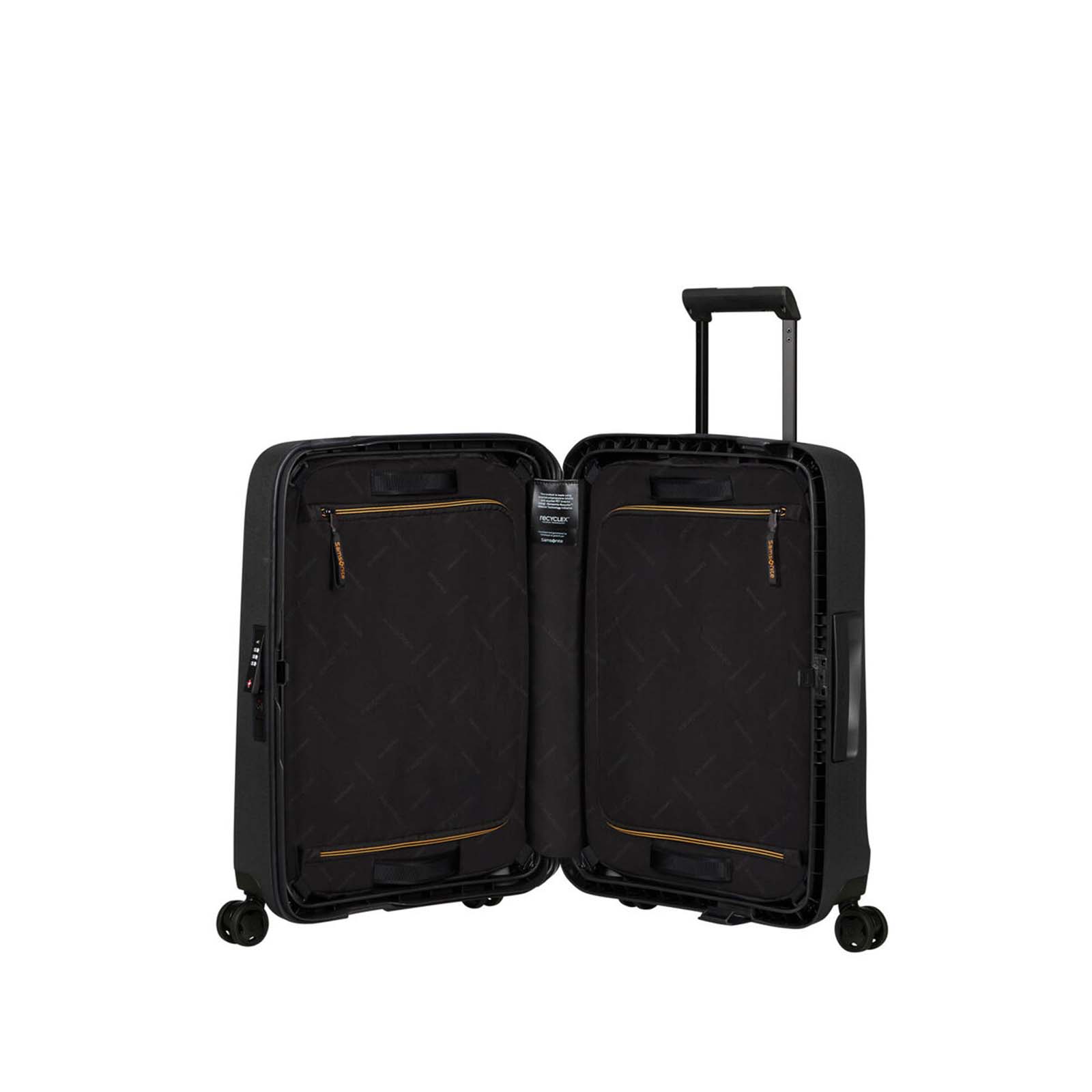 Samsonite-Essens-55cm-Carry-On-Suitcase-Graphite-Open