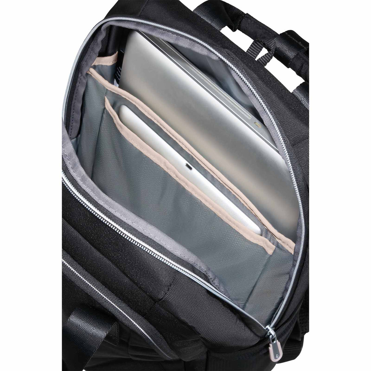 Samsonite-Guardit-Classy-2-Backpack-With-Handles-Black-Open-Laptop